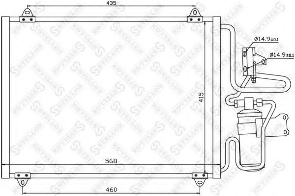 STELLOX 10-45320-SX Конденсатор, кондиционер для RENAULT SAFRANE II (Рено Сафран 2) STELLOX 10-45320-SX Конденсатор, кондиционер для RENAULT SAFRANE II (Рено Сафран 2)
