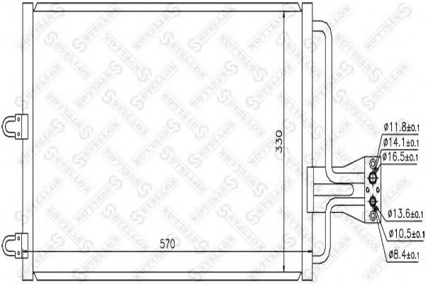 STELLOX 10-45324-SX Конденсатор, кондиционер для CITROëN (Cитроëн) STELLOX 10-45324-SX Конденсатор, кондиционер для CITROëN (Cитроëн)