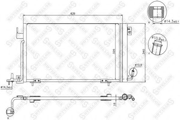 STELLOX 10-45328-SX Конденсатор, кондиционер для PEUGEOT (Пежо) STELLOX 10-45328-SX Конденсатор, кондиционер для PEUGEOT (Пежо)