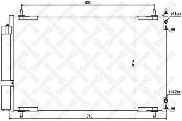 STELLOX 10-45412-SX Конденсатор, кондиционер для CITROëN (Cитроëн) STELLOX 10-45412-SX Конденсатор, кондиционер для CITROëN (Cитроëн)