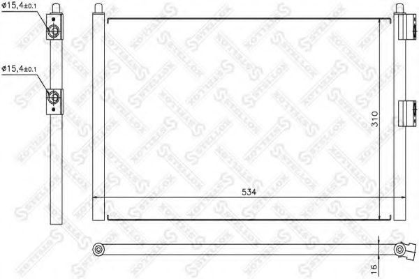 STELLOX 10-45415-SX Конденсатор, кондиционер для FIAT IDEA (Фиат Идэа) STELLOX 10-45415-SX Конденсатор, кондиционер для FIAT IDEA (Фиат Идэа)