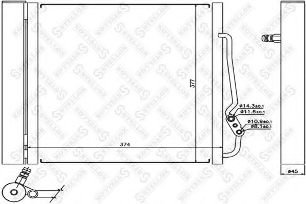 STELLOX 10-45460-SX Конденсатор, кондиционер для SMART CABRIO (Смарт Cабрио) STELLOX 10-45460-SX Конденсатор, кондиционер для SMART CABRIO (Смарт Cабрио)