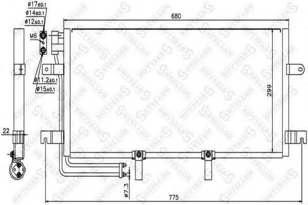 STELLOX 10-45544-SX Конденсатор, кондиционер для VOLKSWAGEN T4 CARAVELLE (Фольксваген Т4 cараvэллэ) STELLOX 10-45544-SX Конденсатор, кондиционер для VOLKSWAGEN T4 CARAVELLE (Фольксваген Т4 cараvэллэ)