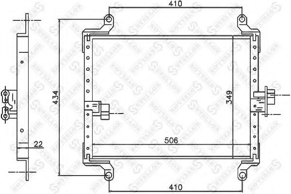 STELLOX 10-45559-SX Конденсатор, кондиционер для CITROëN (Cитроëн) STELLOX 10-45559-SX Конденсатор, кондиционер для CITROëN (Cитроëн)