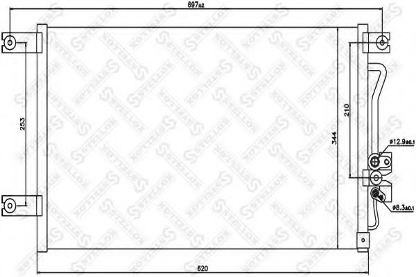 STELLOX 10-45580-SX Конденсатор, кондиционер для MITSUBISHI COLT/RODEO (Митсубиши/митсубиси Cолт/родэо) STELLOX 10-45580-SX Конденсатор, кондиционер для MITSUBISHI COLT/RODEO (Митсубиши/митсубиси Cолт/родэо)