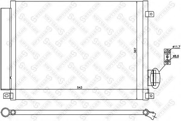 STELLOX 10-45614-SX Конденсатор, кондиционер для FIAT 500 (Фиат 500) STELLOX 10-45614-SX Конденсатор, кондиционер для FIAT 500 (Фиат 500)