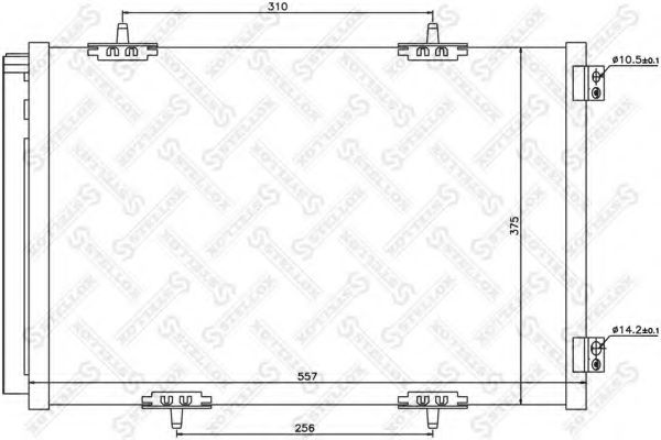 STELLOX 10-45632-SX Конденсатор, кондиционер для CITROëN (Cитроëн) STELLOX 10-45632-SX Конденсатор, кондиционер для CITROëN (Cитроëн)