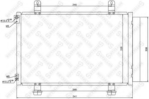 STELLOX 10-45715-SX Конденсатор, кондиционер для OPEL (Опель) STELLOX 10-45715-SX Конденсатор, кондиционер для OPEL (Опель)