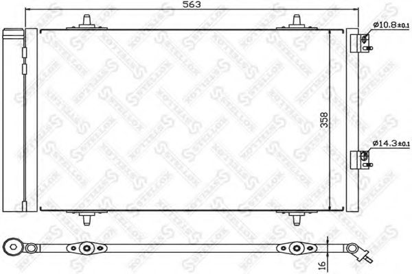 STELLOX 10-45741-SX Конденсатор, кондиционер для PEUGEOT (Пежо) STELLOX 10-45741-SX Конденсатор, кондиционер для PEUGEOT (Пежо)