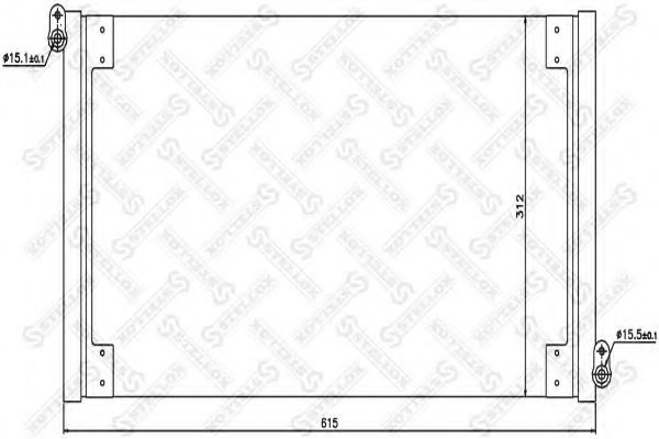 STELLOX 10-45752-SX Конденсатор, кондиционер для FIAT (Фиат)