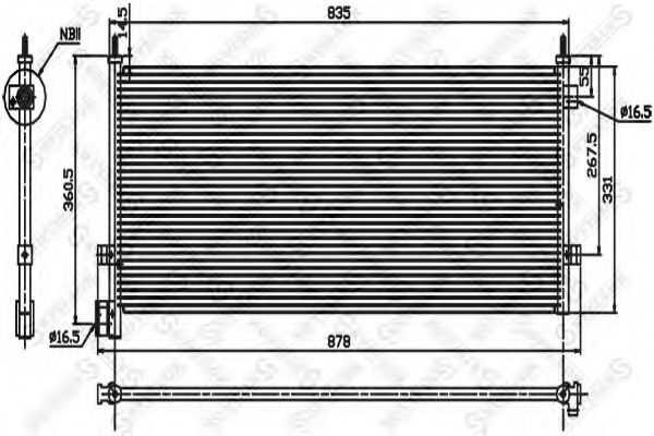 STELLOX 87-39108-SX Конденсатор, кондиционер для VOLVO (Вольво) STELLOX 87-39108-SX Конденсатор, кондиционер для VOLVO (Вольво)