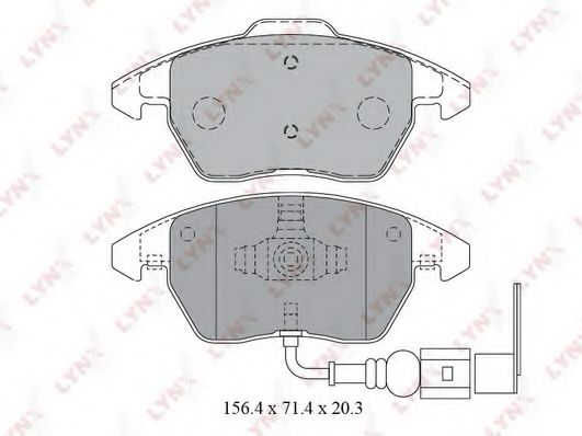 LYNXauto BD-1203 Тормозные колодки для VOLKSWAGEN BORA / JETTA V (1K5), GOLF V Variant (1K5), JETTA V (1K5), VENTO V (1K5) 1.4 TSI LYNXauto BD-1203 Тормозные колодки для VOLKSWAGEN BORA / JETTA V (1K5), GOLF V Variant (1K5), JETTA V (1K5), VENTO V (1K5) 1.4 TSI