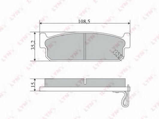 LYNXauto BD-5728 Тормозные колодки для NISSAN GLORIA XI (Ниссан Глориа xи)