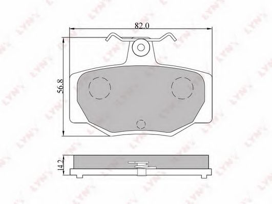 LYNXauto BD-5736 Тормозные колодки для NISSAN PRIMERA (Ниссан Примера)