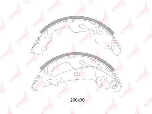 LYNXauto BS-7526 Тормозные колодоки для OPEL AGILA (Опель Агила) LYNXauto BS-7526 Тормозные колодоки для OPEL AGILA (Опель Агила)