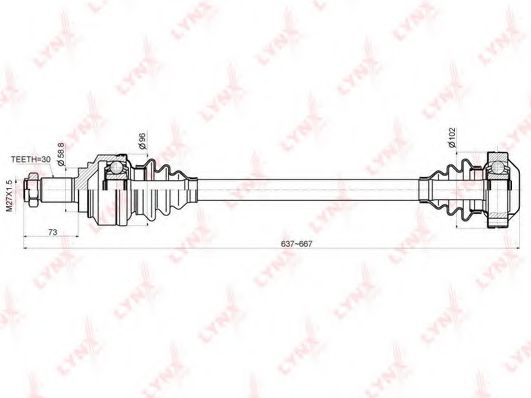 LYNXauto CD-1417 Приводной вал для BMW (Бмв) LYNXauto CD-1417 Приводной вал для BMW (Бмв)