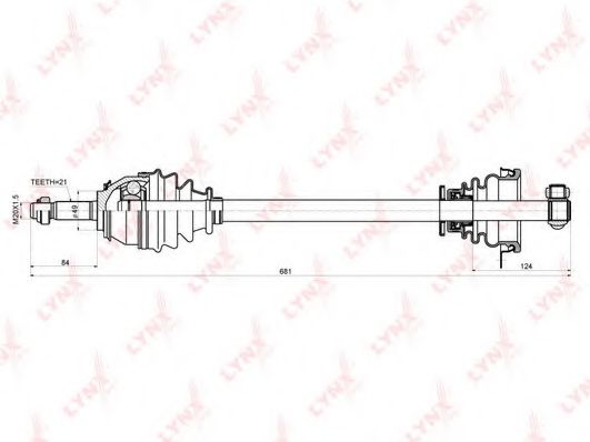 LYNXauto CD-6305 Приводной вал для DACIA SANDERO (Дача Сандэро) LYNXauto CD-6305 Приводной вал для DACIA SANDERO (Дача Сандэро)