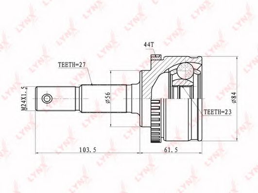 LYNXauto CO-5719A Шарнирный комплект, приводной вал для NISSAN (Ниссан) LYNXauto CO-5719A Шарнирный комплект, приводной вал для NISSAN (Ниссан)
