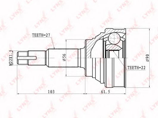 LYNXauto CO-5721 Шарнирный комплект, приводной вал для NISSAN (Ниссан) LYNXauto CO-5721 Шарнирный комплект, приводной вал для NISSAN (Ниссан)