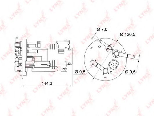 LYNXauto LF-362M Топливный фильтр для MITSUBISHI PAJERO PININ (Митсубиши/митсубиси Пажэро пинин)