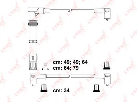 LYNXauto SPC1208 Комплект проводов зажигания 