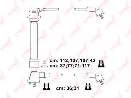 LYNXauto SPC7503 Комплект проводов зажигания 