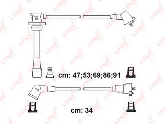 LYNXauto SPC7572 Комплект проводов зажигания 