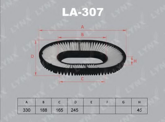 LYNXauto LA-307 Воздушный фильтр для MITSUBISHI MIRAGE II (Митсубиши/митсубиси Мирагэ 2)