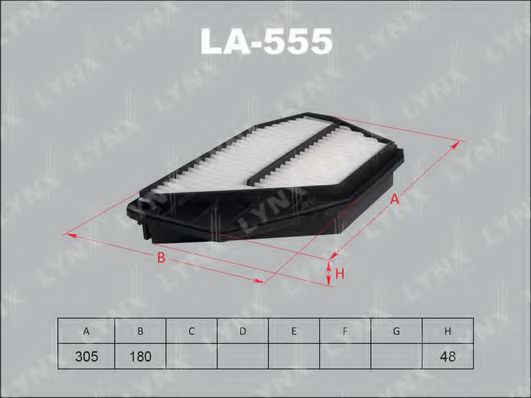 LYNXauto LA-555 Воздушный фильтр для HONDA SHUTTLE (Хонда Шуттлэ) LYNXauto LA-555 Воздушный фильтр для HONDA SHUTTLE (Хонда Шуттлэ)