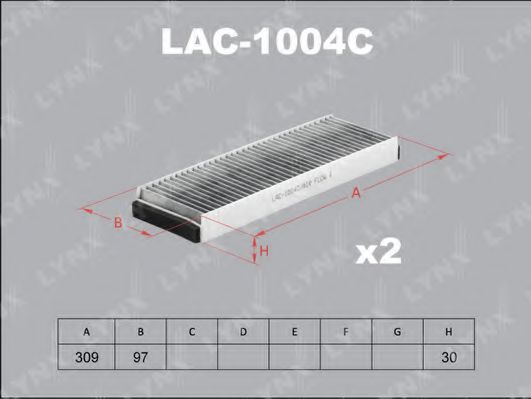 LYNXauto LAC-1004C Фильтр, воздух во внутренном пространстве для AUDI (Ауди) LYNXauto LAC-1004C Фильтр, воздух во внутренном пространстве для AUDI (Ауди)