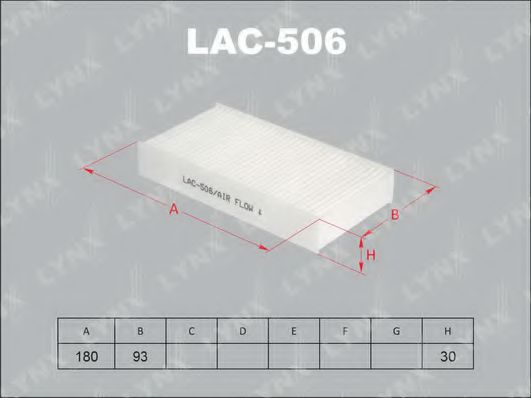 LYNXauto LAC-506 Фильтр, воздух во внутренном пространстве для HONDA LOGO (Хонда Лого) LYNXauto LAC-506 Фильтр, воздух во внутренном пространстве для HONDA LOGO (Хонда Лого)