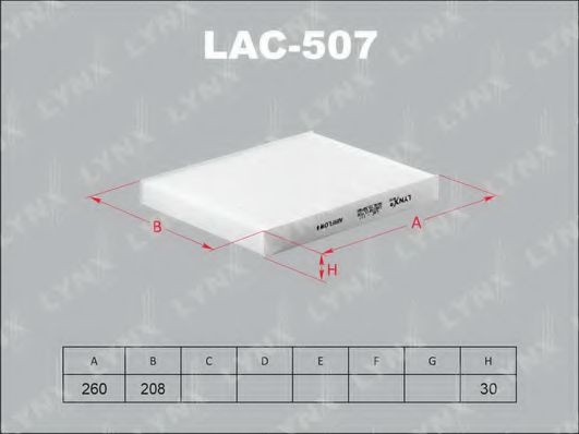 LYNXauto LAC-507 Фильтр, воздух во внутренном пространстве для HONDA SHUTTLE (Хонда Шуттлэ) LYNXauto LAC-507 Фильтр, воздух во внутренном пространстве для HONDA SHUTTLE (Хонда Шуттлэ)