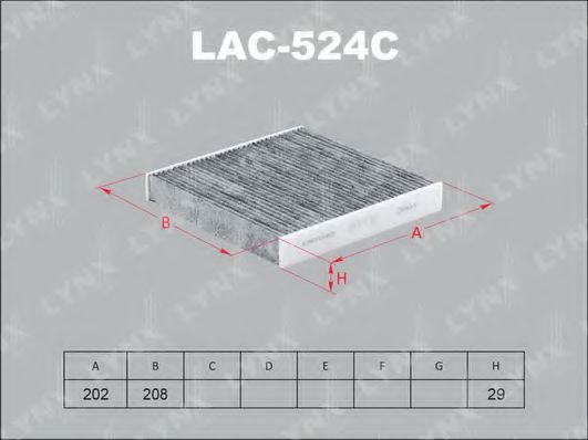 LYNXauto LAC-524C Фильтр, воздух во внутренном пространстве для HONDA FIT III (Хонда Фит 3) LYNXauto LAC-524C Фильтр, воздух во внутренном пространстве для HONDA FIT III (Хонда Фит 3)