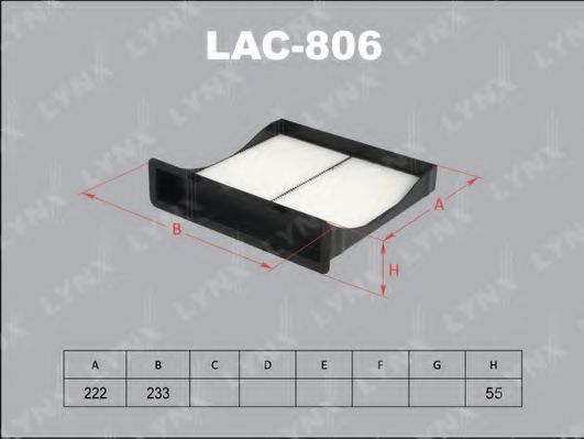 LYNXauto LAC-806 Фильтр, воздух во внутренном пространстве для SUBARU (Субару) LYNXauto LAC-806 Фильтр, воздух во внутренном пространстве для SUBARU (Субару)