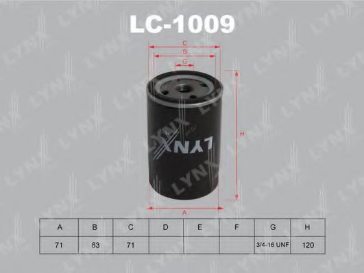 LYNXauto LC-1009 Масляный фильтр для VOLKSWAGEN (Фольксваген) LYNXauto LC-1009 Масляный фильтр для VOLKSWAGEN (Фольксваген)