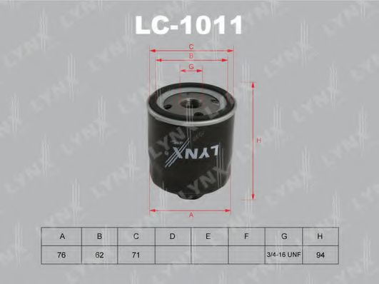 LYNXauto LC-1011 Масляный фильтр для VOLKSWAGEN (Фольксваген) LYNXauto LC-1011 Масляный фильтр для VOLKSWAGEN (Фольксваген)