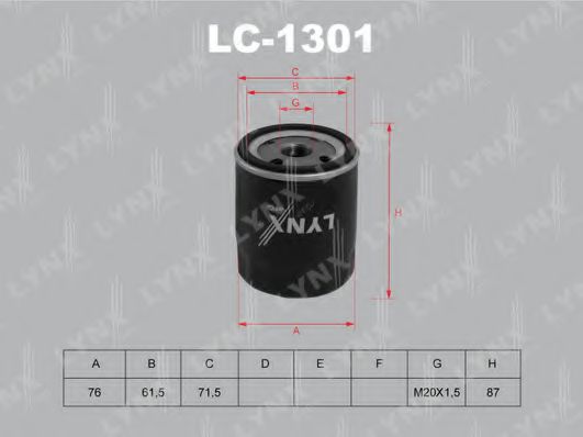LYNXauto LC-1301 Масляный фильтр для CITROëN (Cитроëн) LYNXauto LC-1301 Масляный фильтр для CITROëN (Cитроëн)