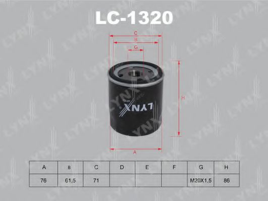 LYNXauto LC-1320 Масляный фильтр для PEUGEOT BOXER (Пежо Боxэр) LYNXauto LC-1320 Масляный фильтр для PEUGEOT BOXER (Пежо Боxэр)