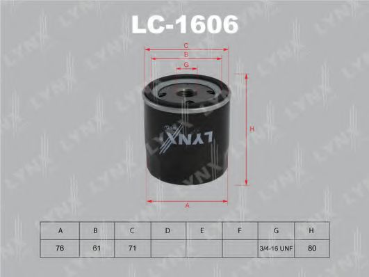 LYNXauto LC-1606 Масляный фильтр для ROVER (Ровер) LYNXauto LC-1606 Масляный фильтр для ROVER (Ровер)