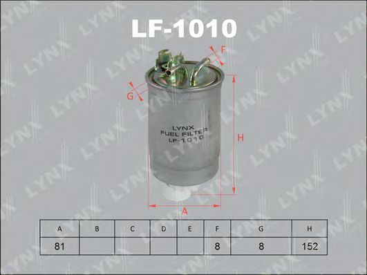 LYNXauto LF-1010 Топливный фильтр для VOLKSWAGEN JETTA III (Фольксваген Джетта 3) LYNXauto LF-1010 Топливный фильтр для VOLKSWAGEN JETTA III (Фольксваген Джетта 3)