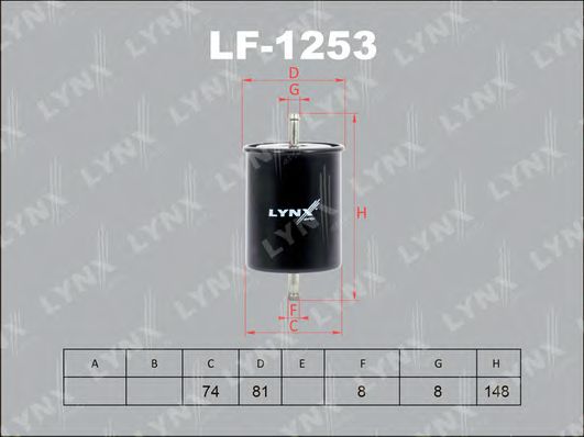 LYNXauto LF-1253 Топливный фильтр для SEAT TOLEDO (Сеат Толэдо) LYNXauto LF-1253 Топливный фильтр для SEAT TOLEDO (Сеат Толэдо)