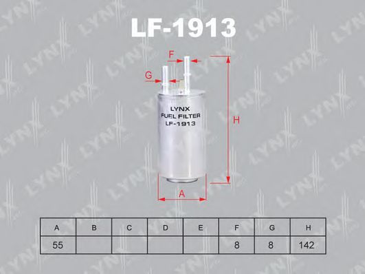 LYNXauto LF-1913 Топливный фильтр для VOLVO XC70 II (Вольво Xc70 2) LYNXauto LF-1913 Топливный фильтр для VOLVO XC70 II (Вольво Xc70 2)