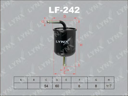 LYNXauto LF-242 Топливный фильтр для INFINITI J30 (Инфинити Ж30) LYNXauto LF-242 Топливный фильтр для INFINITI J30 (Инфинити Ж30)