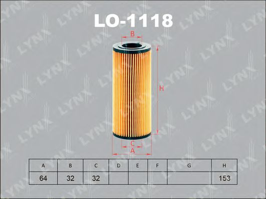 LYNXauto LO-1118 Масляный фильтр для BMW (Бмв) LYNXauto LO-1118 Масляный фильтр для BMW (Бмв)
