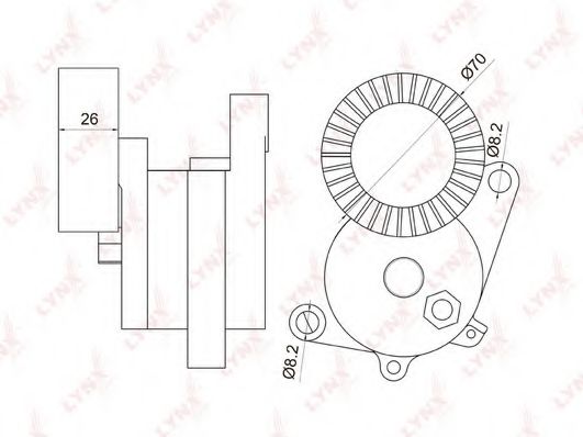 LYNXauto PT-3007 Натяжитель ремня, клиновой зубча для BMW Z4 (Бмв Z4) LYNXauto PT-3007 Натяжитель ремня, клиновой зубча для BMW Z4 (Бмв Z4)