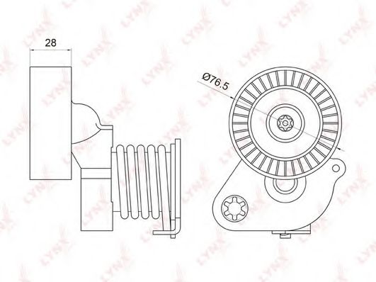 LYNXauto PT-3019 Натяжитель ремня, клиновой зубча для MERCEDES-BENZ CLC-CLASS (Мэрcэдэс-бэнз Cлс класс) LYNXauto PT-3019 Натяжитель ремня, клиновой зубча для MERCEDES-BENZ CLC-CLASS (Мэрcэдэс-бэнз Cлс класс)