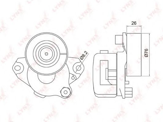 LYNXauto PT-3020 Натяжитель ремня, клиновой зубча для MERCEDES-BENZ CLC-CLASS (Мэрcэдэс-бэнз Cлс класс) LYNXauto PT-3020 Натяжитель ремня, клиновой зубча для MERCEDES-BENZ CLC-CLASS (Мэрcэдэс-бэнз Cлс класс)