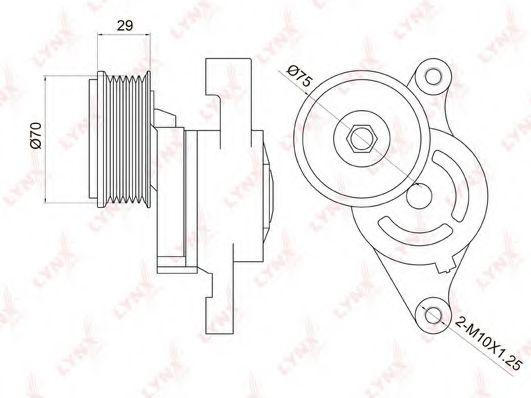 LYNXauto PT-3025 Натяжитель ремня, клиновой зубча для MAZDA 2 (Мазда 2) LYNXauto PT-3025 Натяжитель ремня, клиновой зубча для MAZDA 2 (Мазда 2)
