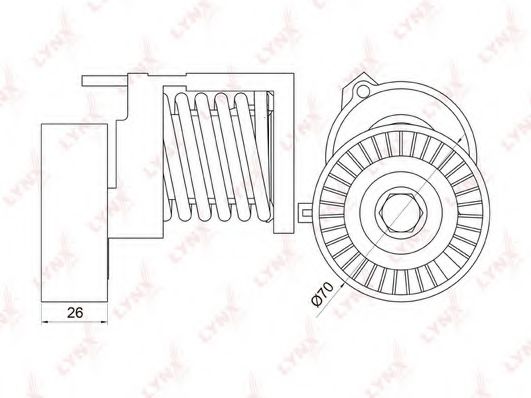 LYNXauto PT-3038 Натяжитель ремня, клиновой зубча для SEAT AROSA (Сеат Ароса) LYNXauto PT-3038 Натяжитель ремня, клиновой зубча для SEAT AROSA (Сеат Ароса)