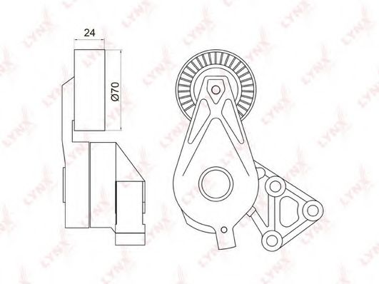 LYNXauto PT-3039 Натяжитель ремня, клиновой зубча для VOLKSWAGEN T5 (Фольксваген Т5) LYNXauto PT-3039 Натяжитель ремня, клиновой зубча для VOLKSWAGEN T5 (Фольксваген Т5)